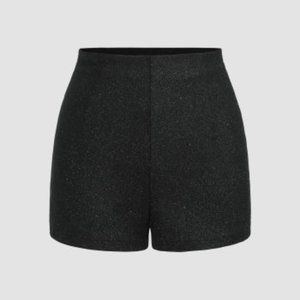 NWT Glittery High-Waisted Shorts in Black SIZE L/8